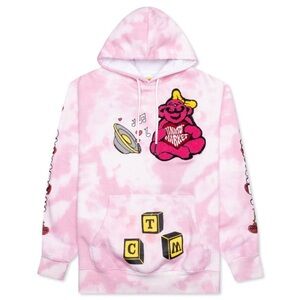 CHINATOWN MARKET CHINATOWN BE MINE HOODIE - PINK TIE DYE